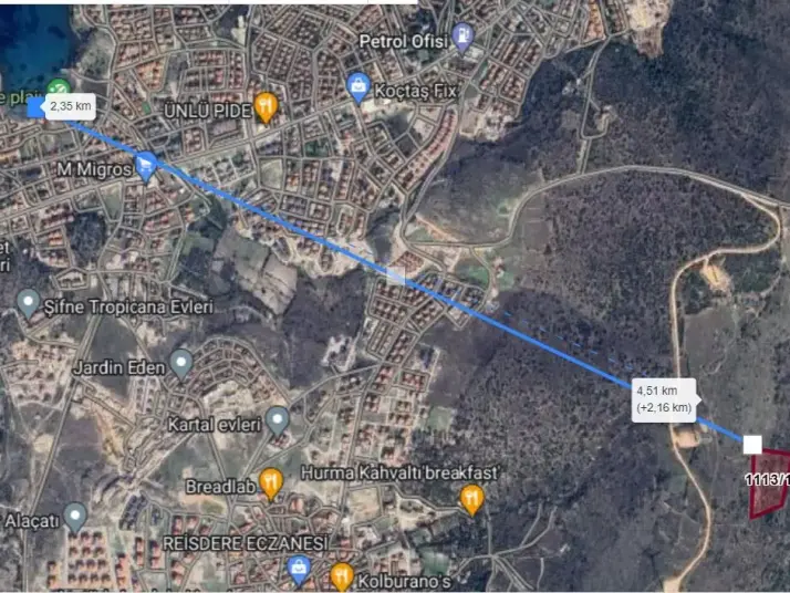 ÇEŞME REISDERE&#38;#39;DE 17919 M2 ZEYTIN AĞAÇLI SATILIK TARLA